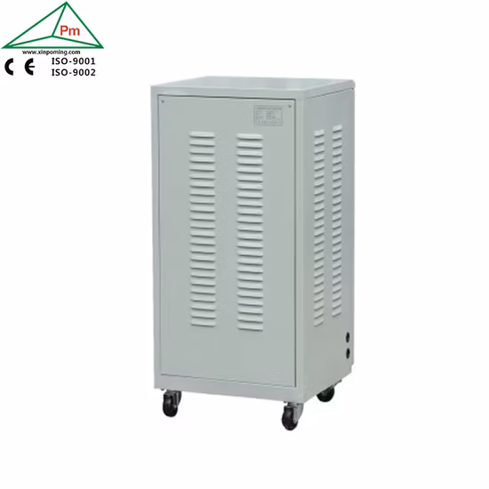 Stabilizzatore/regolatore di tensione monofase raffreddato ad aria automatico servocontrollato da 60 kVA per macchine industriali router con/senza protezione da sovratensione